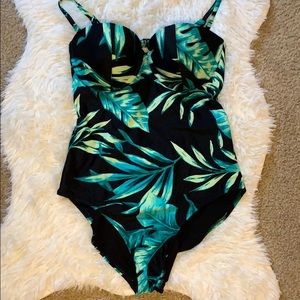 Old Navy Palm Leaf One Piece Swimsuit